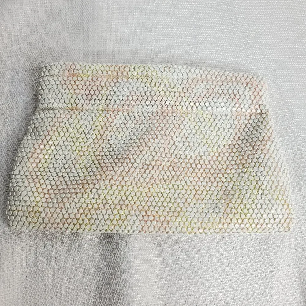 Vintage Iridescent Pinch Open Small Clutch